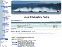 Tablet Screenshot of inboardhydroplanes.com
